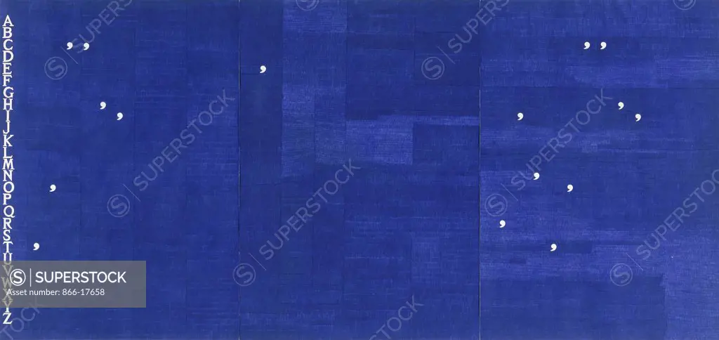 It Touches Chimes; Tocchi E Rintocchi. Alghiero Boetti ((1940-1994). Ballpoint pen on paper. Executed in 1983. 101.6 x 213.5cm.