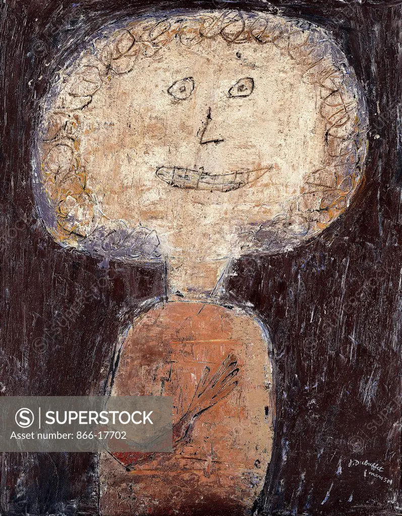 Lili Sourieuse. Jean Dubuffet (1901-1985). Oil on masonite. Executed March 1950. 81 x 65cm.