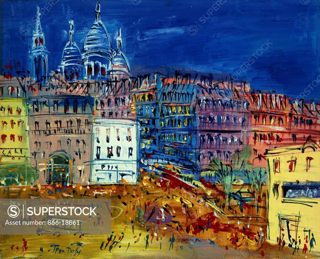 Place St. Pierre. Jean Dufy (1888-1964). Oil on canvas. 33.5 x 40.8cm.