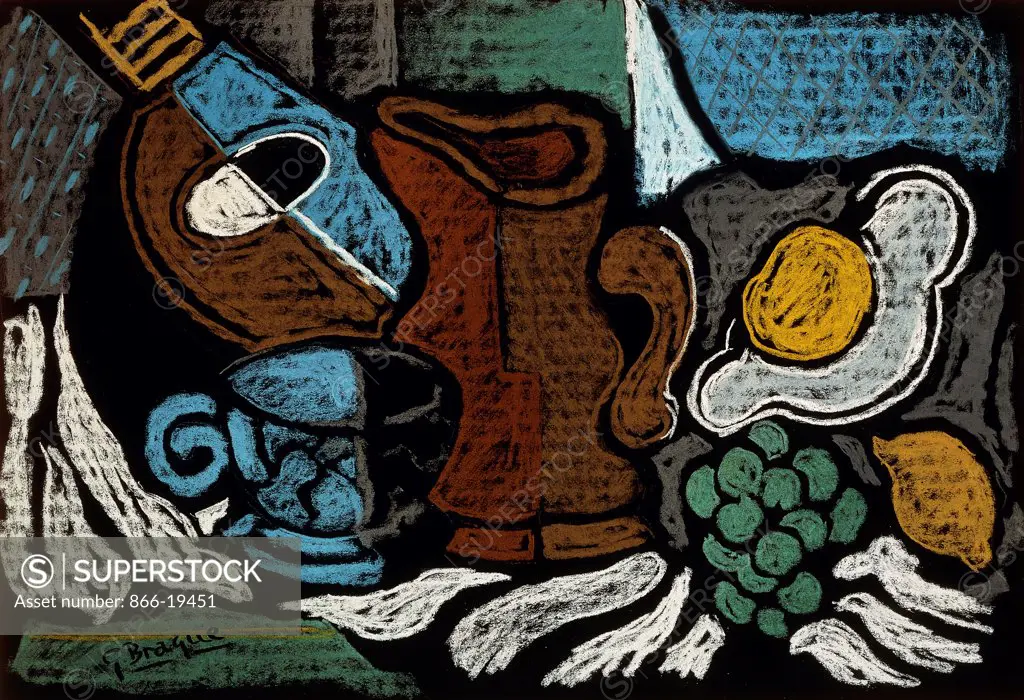 Still-life with a Pitcher and a Guitar; Nature Morte au pichet et