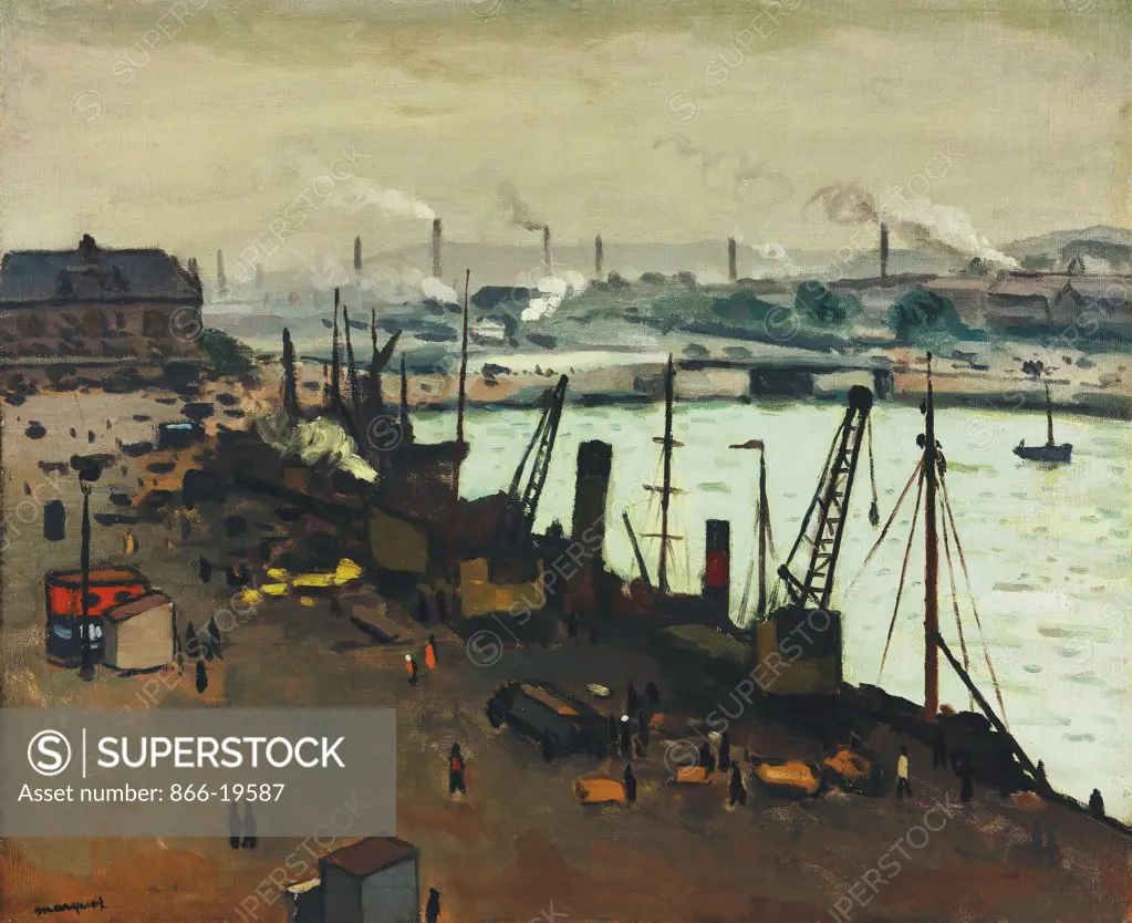 Le Port de Boulogne-sur-Mer. Albert Marquet (1875-1947). Oil on canvas. Painted in 1930. 50.8 x 61.6cm.