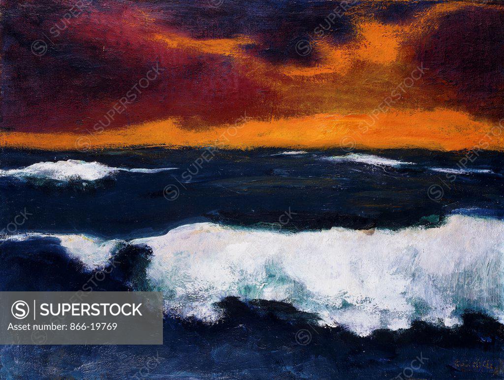 Sea and Evening Clouds; Meer und Abendwolken. Emil Nolde 