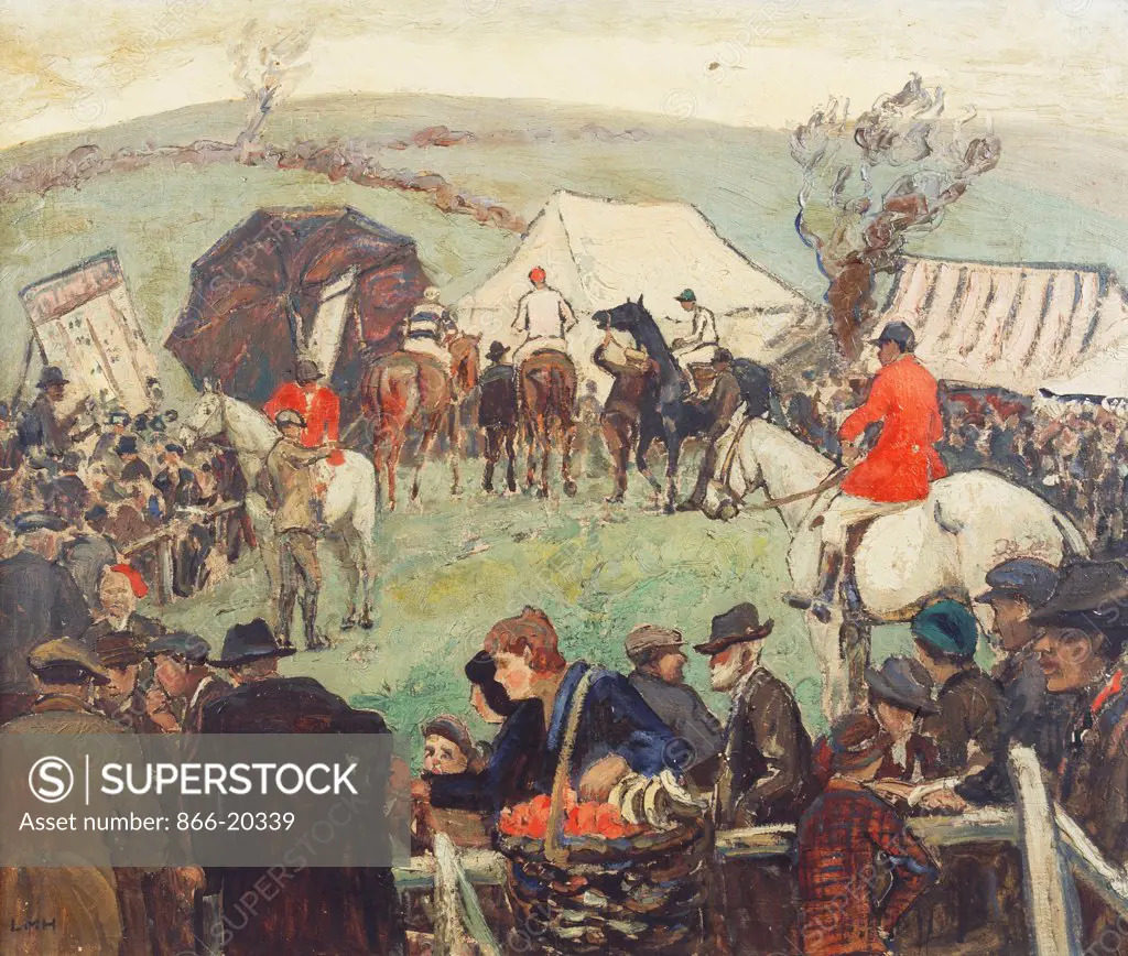 The Barbour Cup, The Westmeath Point-to-Point. Letitia Marion Hamilton (1878-1964). Oil on canvas. Painted circa 1948. 55.9 x 66cm.