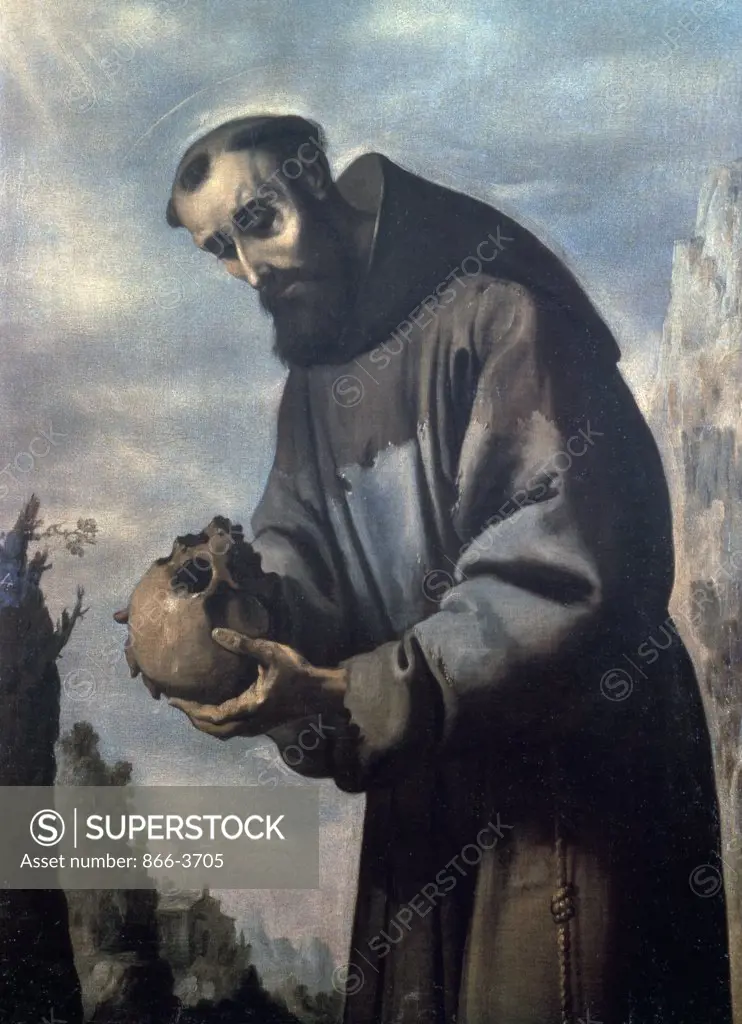 Saint Francis in Meditation (Skull) Francisco de Zurbaran (1598-1664 Spanish) Oil on canvas Christie's Images, London, England