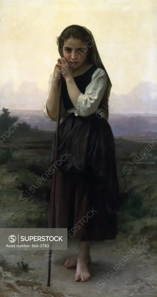 The Little Shepherdess, by William-Adolphe Bouguereau, (1825-1905), England, London, Christie's Images