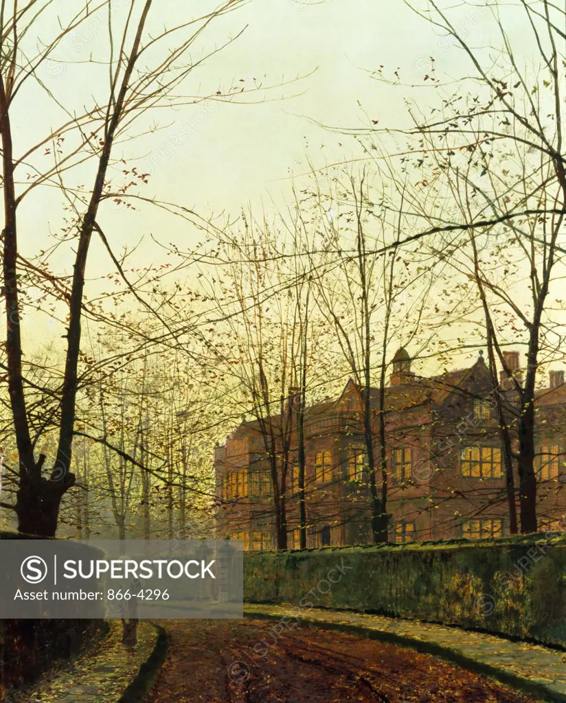 Golden Autumn, by John Atkinson Grimshaw, oil on canvas, (1836-1893), England, London, Christie's Images