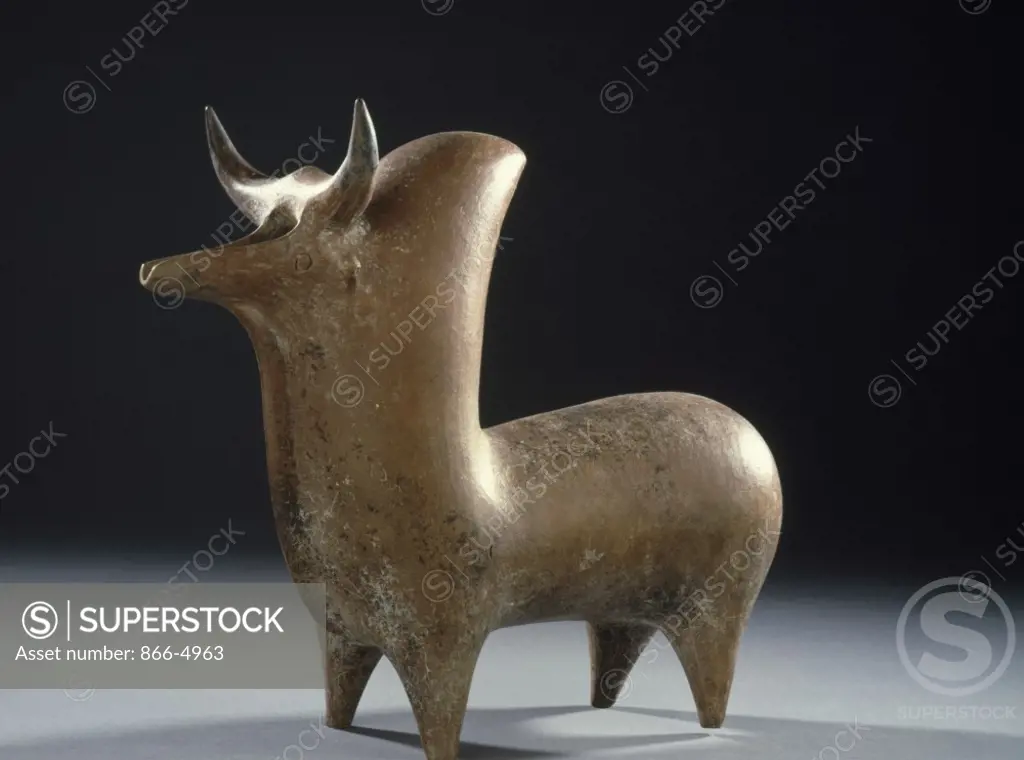 An Amlash Pottery, Rhyton in the Form of a Bull  1000-800  B.C.  Greek Art 