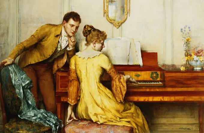 The Broken Chord. William A. Breakspeare (1855-1914). Oil on canvas. 41.9 x 62.5cm