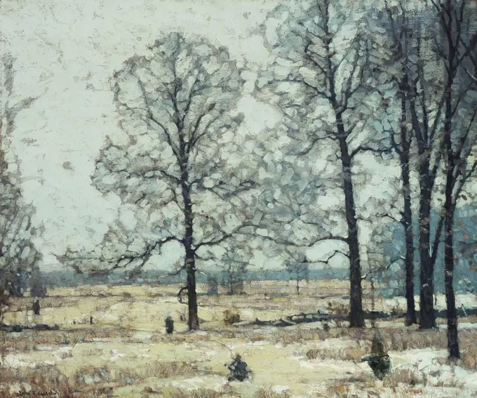 Winter Hickories. John Fabian Carlson (1874-1945). Oil on canvas. 63.5 x 76.3cm.