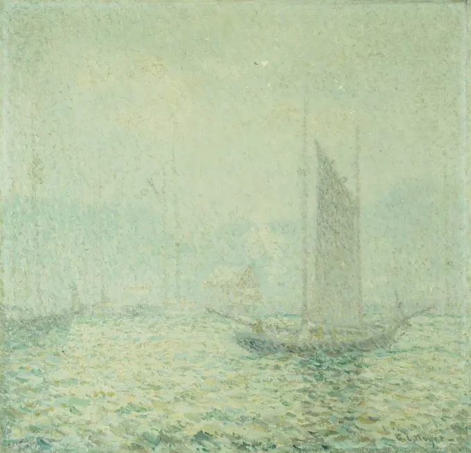 Harbor Mist. George Loftus Noyes ((1864-1954). Oil on canvas. 61 x 63.5cm.