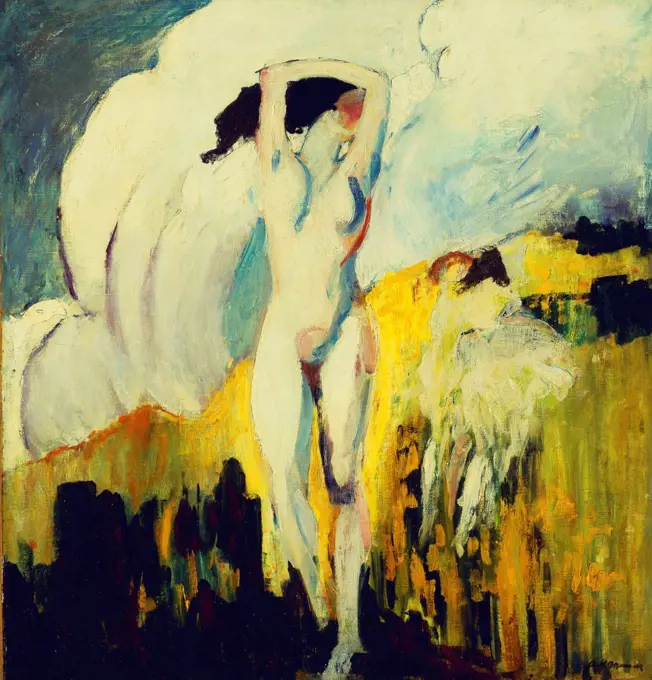 Nude in the Fields. Alfred Henry Maurer (1868-1932). Oil on canvas. 63.5 x 61cm