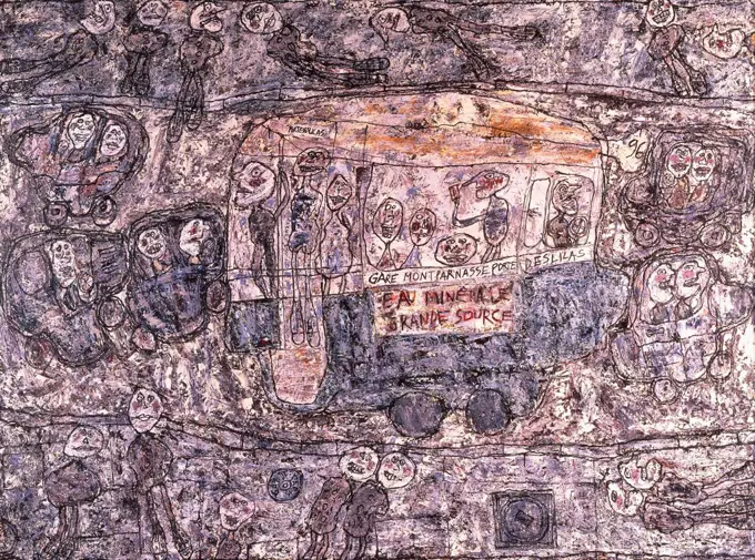 Paris-Montparnasse. Jean Dubuffet (1901-1985). Oil on canvas. Signed and dated 1961. 165 x 220.5cm.