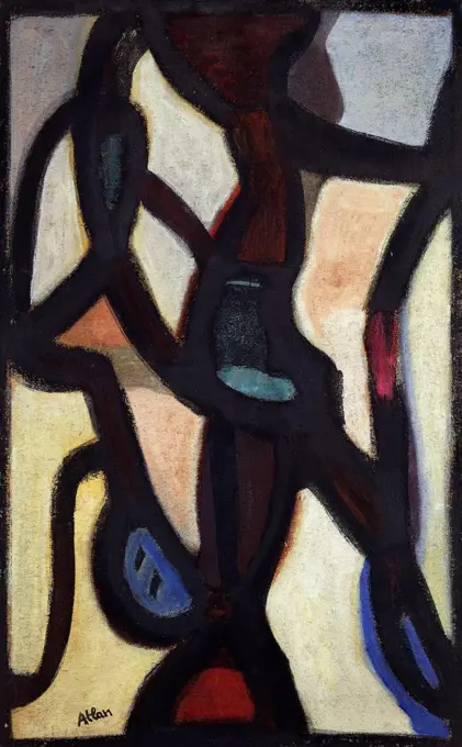 Untitled. Jean Atlan (1913-1960). Oil on canvas. Painted in 1959. 116 x 73cm.