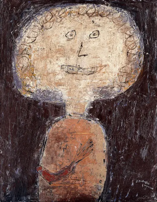 Lili Sourieuse. Jean Dubuffet (1901-1985). Oil on masonite. Executed March 1950. 81 x 65cm.