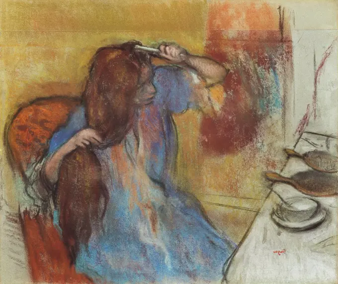 Woman at her Toilet; Femme a sa Toilette. Edgar Degas (1834-1917). Pastel on paper. Executed circa 1889. 54 x 64cm.