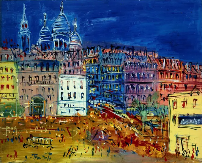 Place St. Pierre. Jean Dufy (1888-1964). Oil on canvas. 33.5 x 40.8cm.