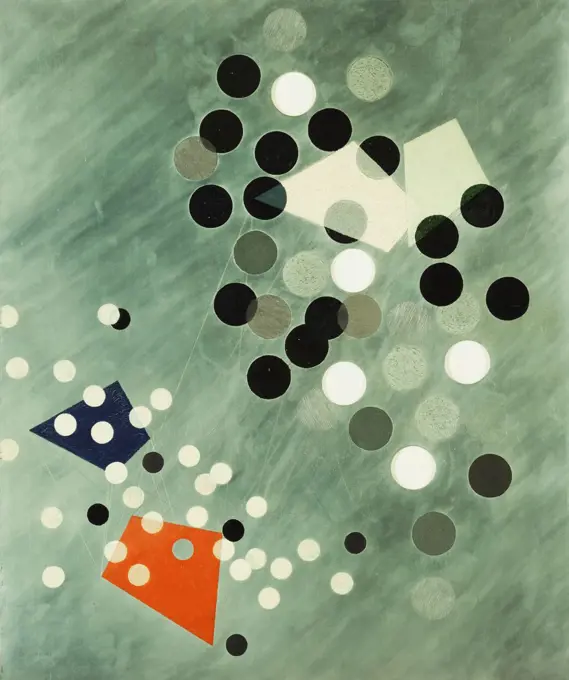 Construction A1 6. Laszlo Moholy-Nagy (1895-1946). Oil on aluminium. Painted 1933-34. 60 x 50.2cm.