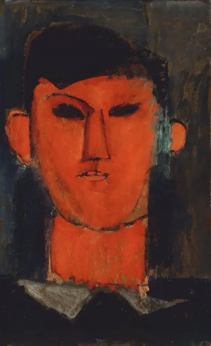 Portrait of Picasso; Ritratto di Picasso. Amadeo Modigliani (1884-1920). Oil on paper. Painted in 1915. 43 x 26.7cm.