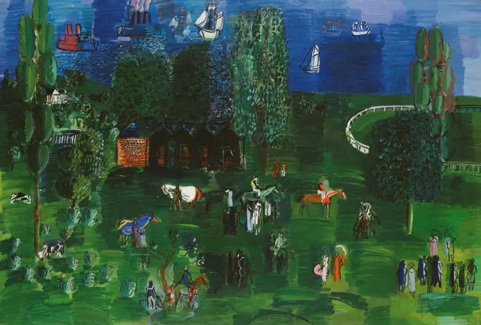 The Paddock; La Paddock. Raoul Dufy (1877-1953). Oil on canvas. Painted 1925-1926. 86 x 126.4cm.