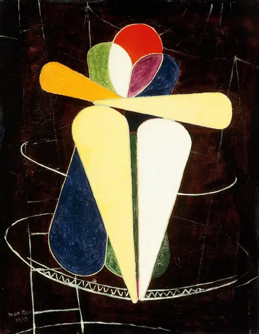 Composition. Man Ray (1890-1976). Oil on canvas. Painted in 1940-45. 51.5 x 40.5cm.