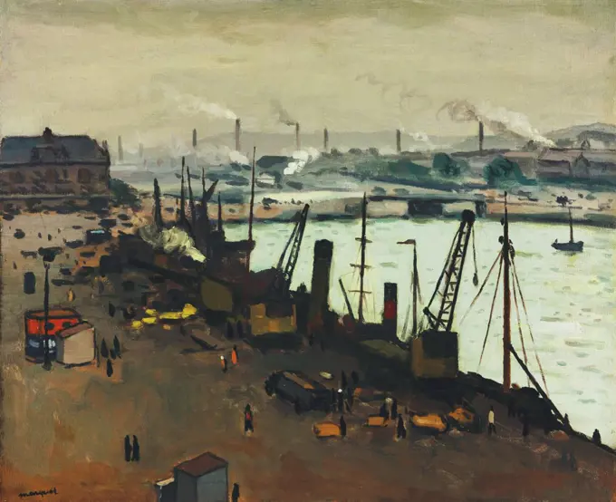 Le Port de Boulogne-sur-Mer. Albert Marquet (1875-1947). Oil on canvas. Painted in 1930. 50.8 x 61.6cm.