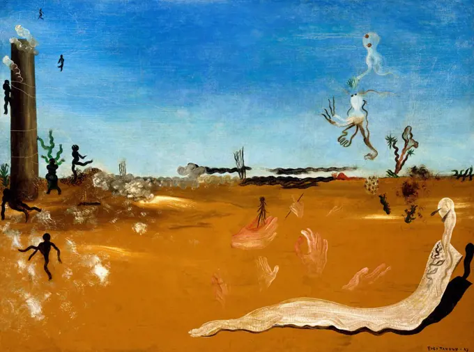 Composition. Yves Tanguy(1900-1955). Oil on canvas. Signed and dated 1927. 84.5 x 114cm.