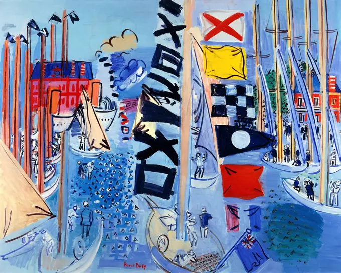 The Basin; Le Bassin. Raoul Dufy (1877-1953). Oil on canvas. Painted in 1929. 130 x 162cm.