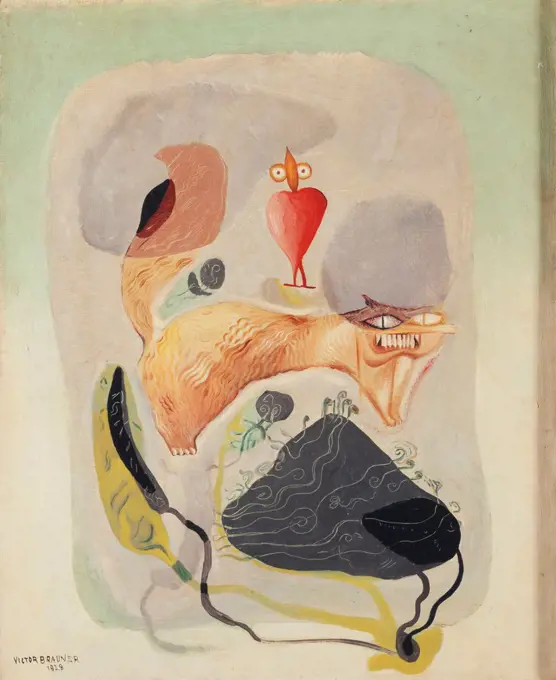 Plant as Animal; Plante si Animale. Victor Brauner (1903-1966). Oil on canvas. Signed and dated 1928. 61 x 50cm.