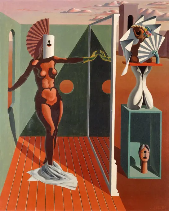 The Bride. Surrealist Composition. Colin Middleton (1910-1983). Oil on canvas. Dated 1938. 61 x 50.8cm