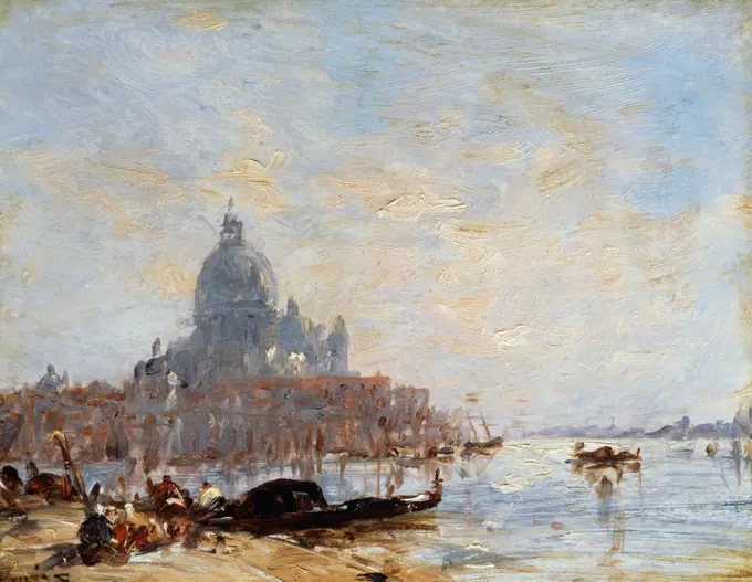 Venice, Santa Maria Della Salute  Felix Francois Georges Ziem (1821-1911 French) Oil on board Christie's Images, London, England