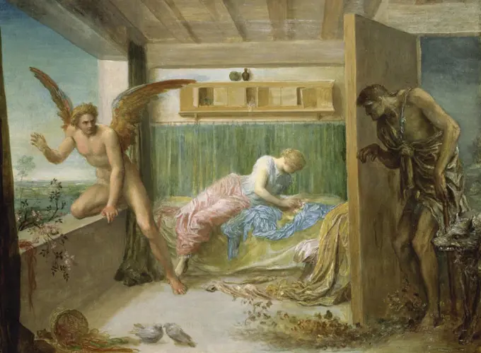 When Poverty Comes in at the Door, Love Flies out at the Window  George Frederick Watts (1817-1904/British) 