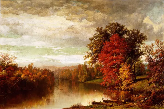 Colors of Fall. William Mason Brown (1828-1898). Oil on canvas. 59 x 87cm