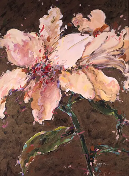 Lilies by John Bunker, acrylic on canvas, 2000