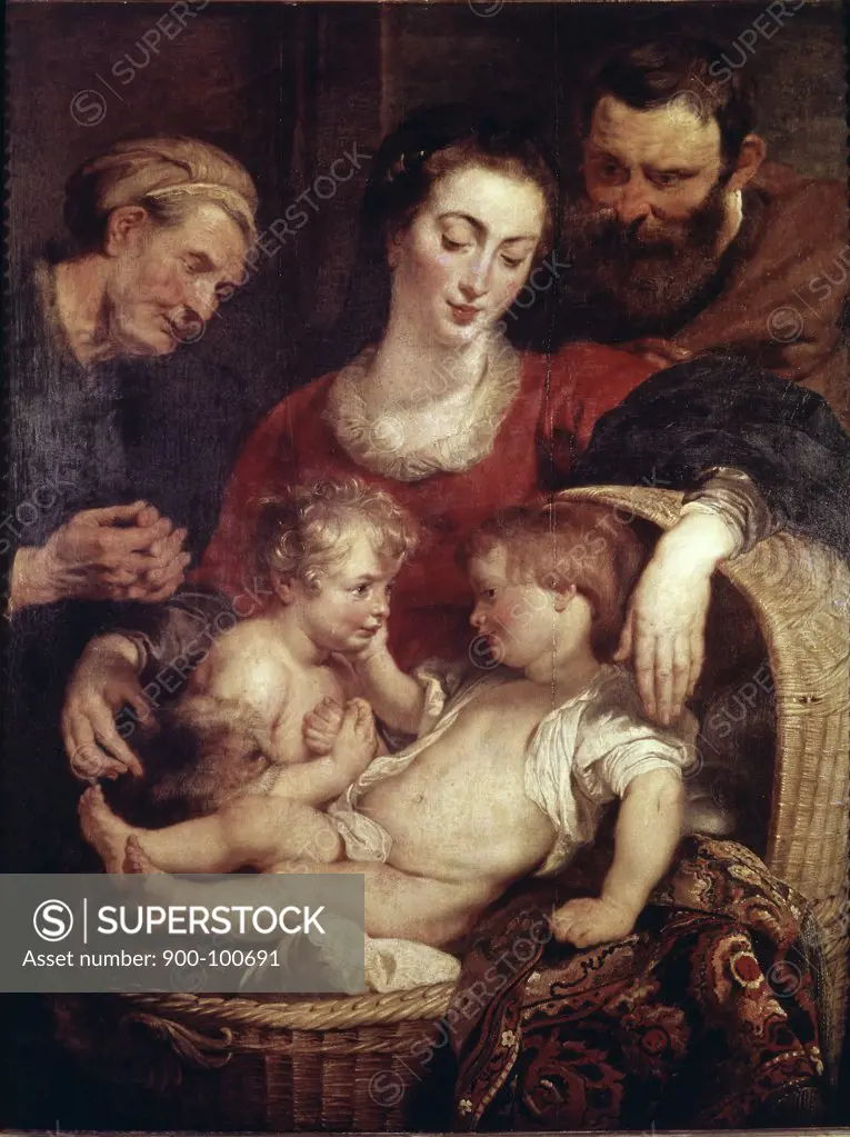 The Holy Family with Saints Elizabeth and John the Baptist 1614-15 Peter Paul Rubens (1577-1640/Flemish) Panel Wallace Collection, London, England