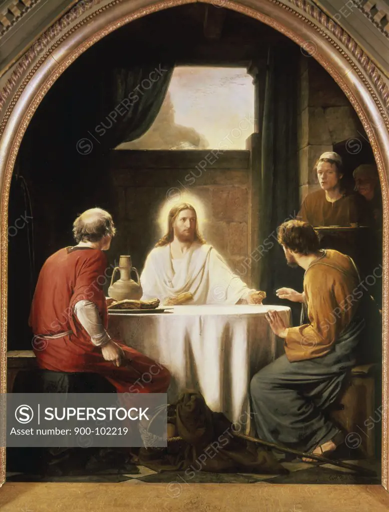 Christ at Emmaus Carl Heinrich Bloch (1834-1890 Danish)