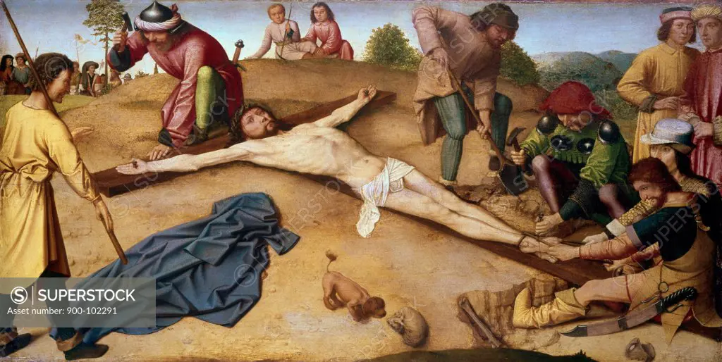 Christ Nailed to the Cross Gerard David (1450/60-1523 Netherlandish)