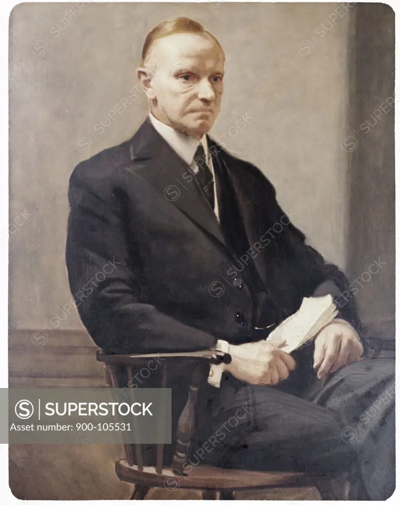 Calvin Coolidge (President 1923-1929) by Charles Sydney Hopkinson, 1869-1962