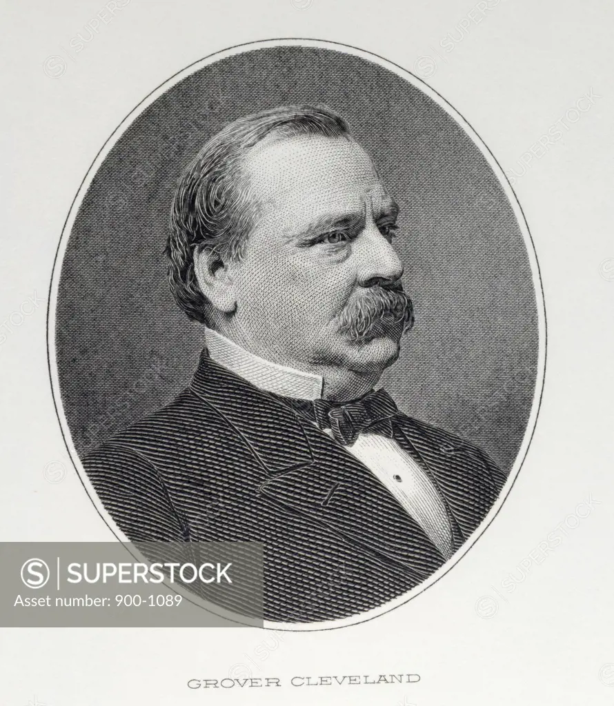 Grover Cleveland, 22nd and 24th President of United States, engraving, (1837-1908)