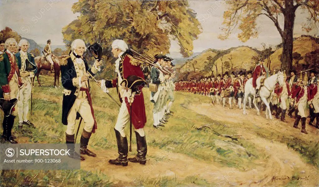 General Burgoyne's Surrender To General Horatio At Saratoga by Howard Smith, b.1885