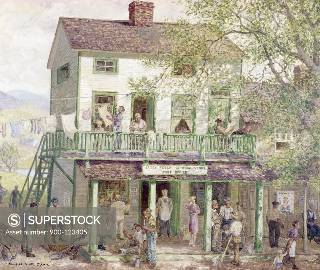 James Folly General Store and Post Office by Winfield Scott Clime, (1881-1958)