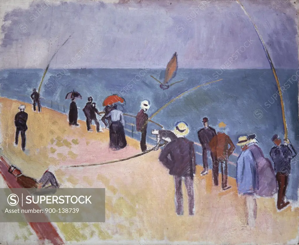 Fisherman At Saint Adresse by Raoul Dufy, 1907, 1877-1953