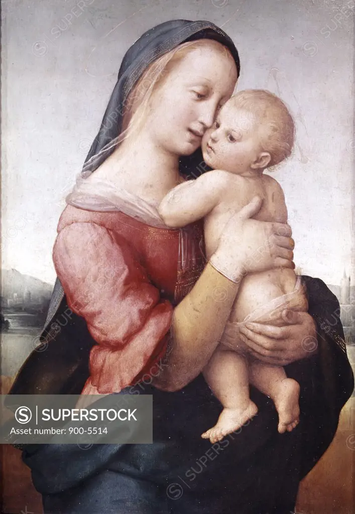 Madonna & Child - Tempi Madonna Raphael (1483-1520 Italian)