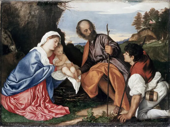 The Holy Family Titian (ca.1485-1576 Italian)