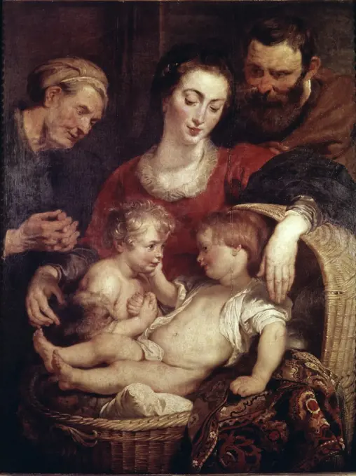 The Holy Family with Saints Elizabeth and John the Baptist 1614-15 Peter Paul Rubens (1577-1640/Flemish) Panel Wallace Collection, London, England