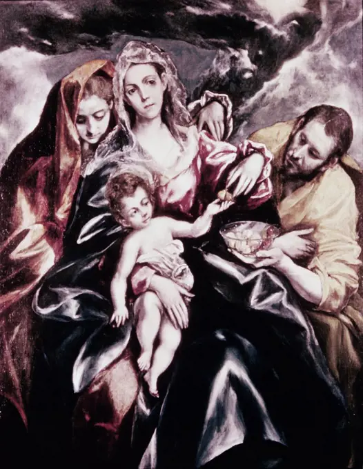 Holy Family With Mary Magdalene, The  1590-1600 Greco, El(1541-1614 Greek) Oil On Canvas Cleveland Museum of Art, Ohio, USA 