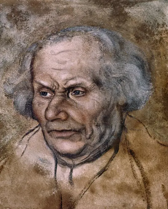 Martin Luther by Lucas Cranach the elder, Chalk and Ink, (1472-1553)