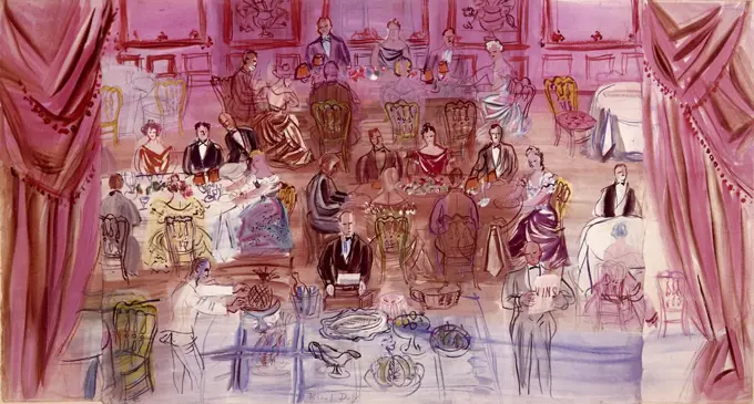 Restaurant Francais by Raoul Dufy, 1877-1953