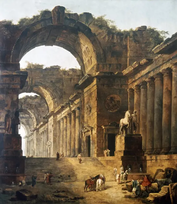 Old Temple, Robert, Hubert (1733-1808/French)