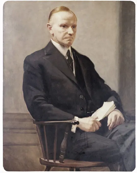 Calvin Coolidge (President 1923-1929) by Charles Sydney Hopkinson, 1869-1962