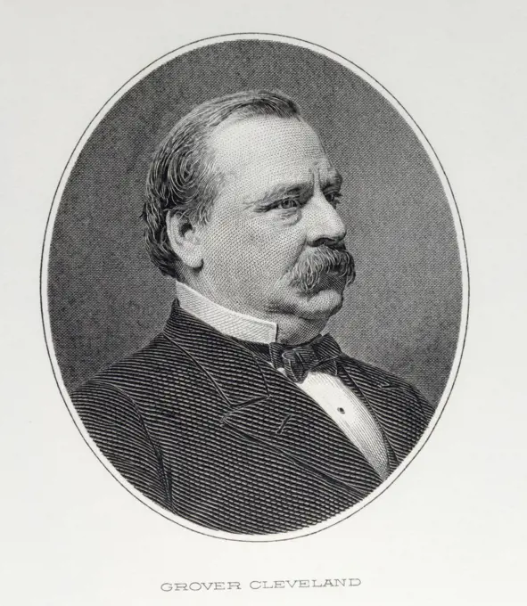 Grover Cleveland, 22nd and 24th President of United States, engraving, (1837-1908)